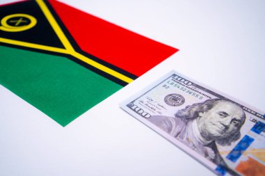 ABD Doları Banknotlu Vanuatu Bayrağı