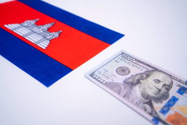 ABD Doları Para Birimi ile Kamboçya Bayrağı