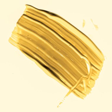 Altın fırça darbesi ya da makyaj lekesi yakın çekim, güzellik kozmetiği ve ruj dokusu