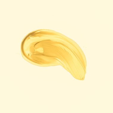 Altın fırça darbesi ya da makyaj lekesi yakın çekim, güzellik kozmetiği ve ruj dokusu