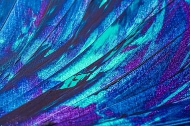 Mavi, turkuaz ve mor soyut arkaplan, resim ve sanat karışımı.