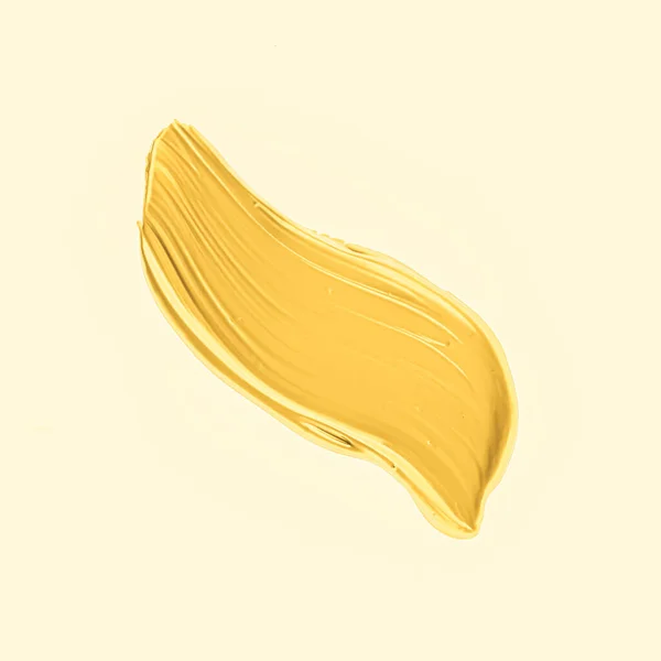 Goldener Pinselstrich oder Make-up verschmieren Nahaufnahme, Kosmetik und Lippenstift Textur — Stockfoto