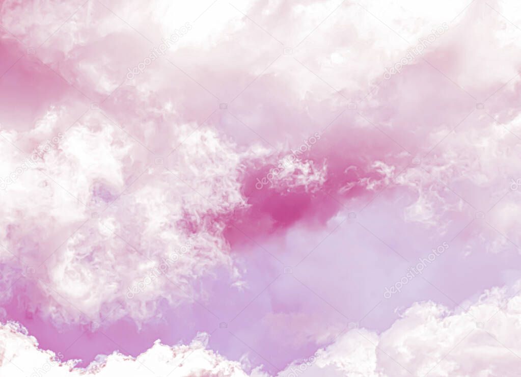 Fantasy and dreamy pink sky, spiritual and nature background