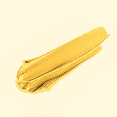 Altın fırça darbesi ya da makyaj lekesi yakın çekim, güzellik kozmetiği ve ruj dokusu