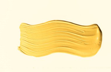 Altın fırça darbesi ya da makyaj lekesi yakın çekim, güzellik kozmetiği ve ruj dokusu