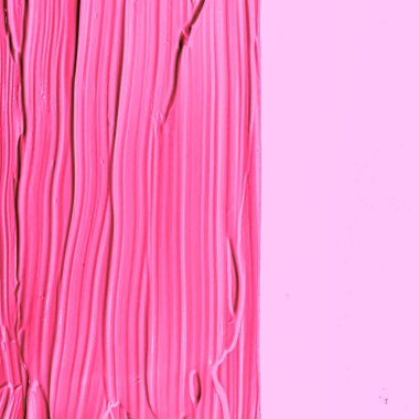 Pembe fırça darbesi ya da makyaj lekesi yakın çekim, güzellik kozmetiği ve ruj dokusu