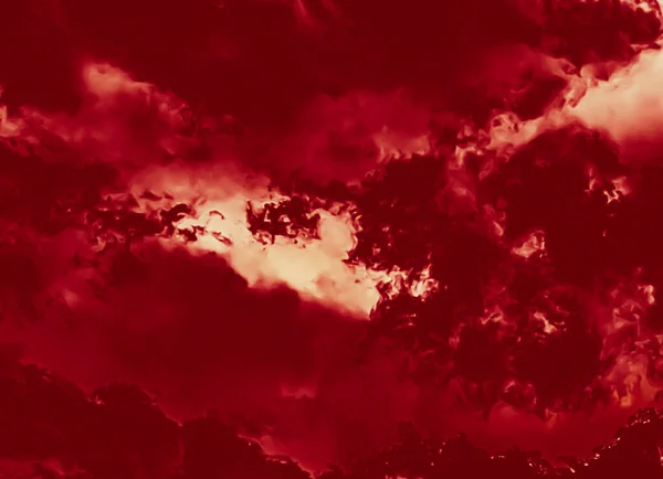 Chamas de fogo quente ou nuvens vermelhas como design de fundo minimalista — Fotografia de Stock