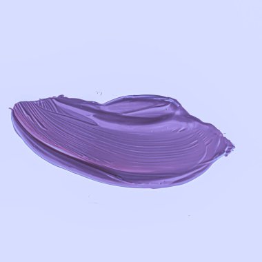 Mor fırça darbesi ya da makyaj lekesi yakın çekim, güzellik kozmetiği ve ruj dokusu