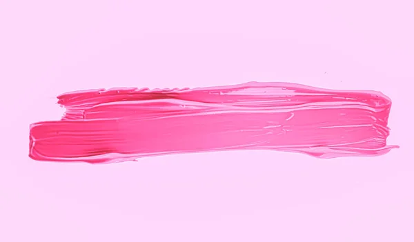 Rosa pensel stroke eller makeup fläck närbild, skönhet kosmetika och läppstift konsistens — Stockfoto