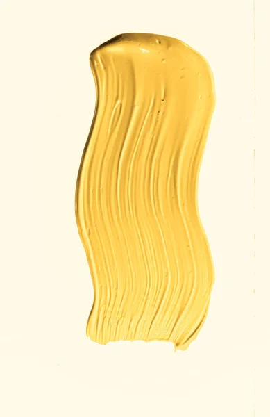 Pincel dourado ou maquiagem cunha closeup, cosméticos de beleza e textura de batom — Fotografia de Stock