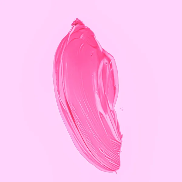 Rózsaszín ecset stroke vagy smink folt közelkép, szépség kozmetikumok és rúzs textúra — Stock Fotó