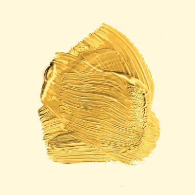 Altın fırça darbesi ya da makyaj lekesi yakın çekim, güzellik kozmetiği ve ruj dokusu