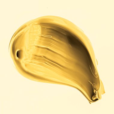 Altın fırça darbesi ya da makyaj lekesi yakın çekim, güzellik kozmetiği ve ruj dokusu