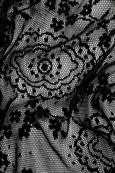 Black lace texture, fabric and textile background