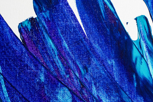 Mix of blue, turquoise and purple abstract background, painting and art