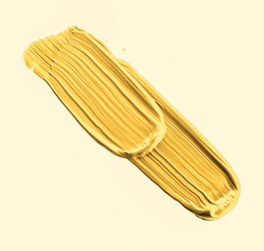 Altın fırça darbesi ya da makyaj lekesi yakın çekim, güzellik kozmetiği ve ruj dokusu