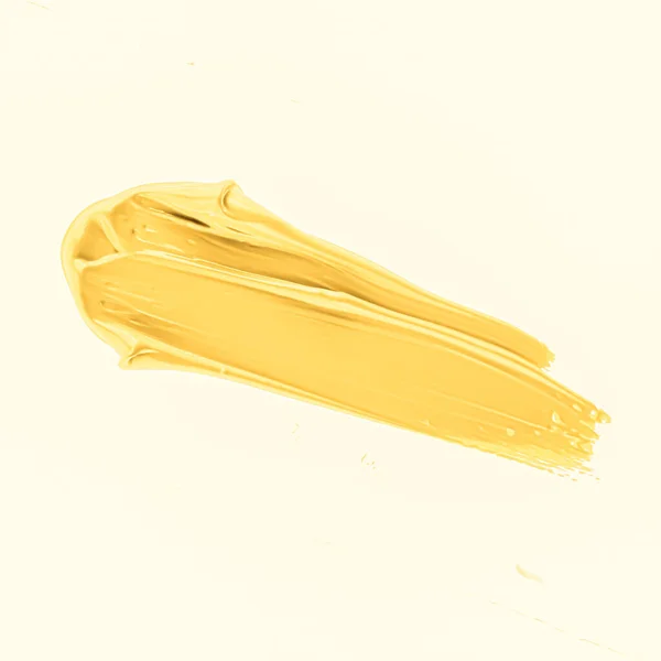 Gouden penseel slag of make-up vlek close-up, schoonheid cosmetica en lippenstift textuur — Stockfoto