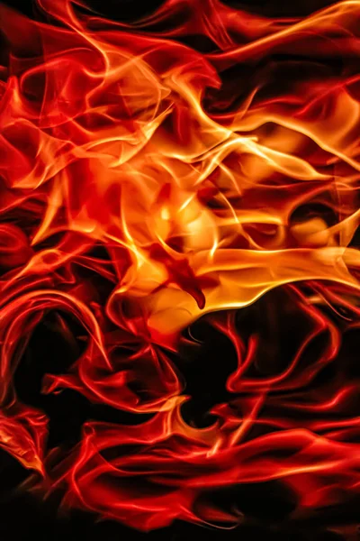 Gorący ogień jako element natury i abstrakcyjne tło — Zdjęcie stockowe