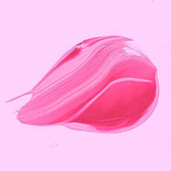 Мазок розовой кисти или макияж крупным планом, косметика красоты и текстура помады — стоковое фото