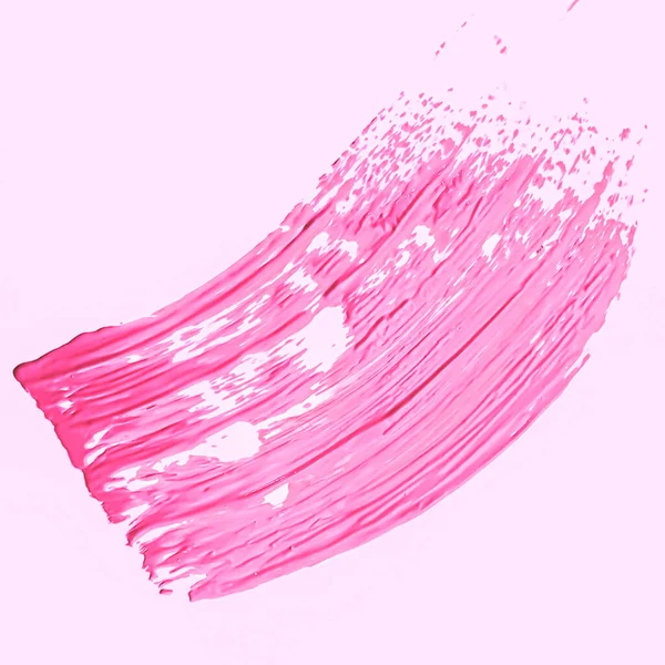 Pink brush stroke or makeup smudge closeup, beauty cosmetics and lipstick texture — Stock Photo, Image