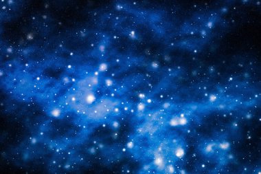 Evrendeki yıldızlar, gezegenler ve galaksiler, uzay ve zaman yolculuğu bilim arka planı