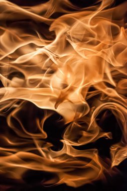 Ateş, doğa elementi ve soyut arkaplan olarak yanar