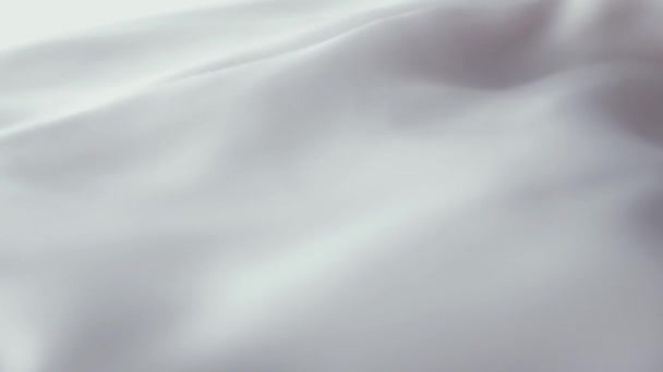 Textura de tecido de seda branca close-up como fundo de marca de moda, superfície têxtil e material liso de luxo — Vídeo de Stock