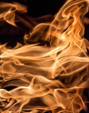 Ateş, doğa elementi ve soyut arkaplan olarak yanar