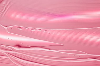 Lüks marka, tatil arkaplanı veya soyut duvar sanatı ve boya vuruşları için kozmetik arka plan, makyaj ve güzellik ürünleri olarak pembe ruj veya dudak parlatıcısı