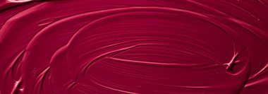 Lüks marka, tatil arkaplanı veya soyut duvar sanatı ve boya vuruşları için makyaj malzemesi olarak kırmızı ruj veya dudak parlatıcısı dokusu, makyaj ve güzellik ürünleri