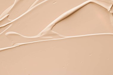 Bej kozmetik doku arka plan, makyaj ve cilt ürünleri, krem, ruj, temel makro, lüks güzellik markası, tatil yassı tasarımı