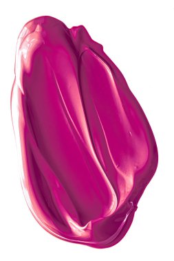 Mor güzellik kozmetik dokusu beyaz arka planda izole, lekeli makyaj emülsiyon kremi lekesi veya temel lekesi, kozmetik ürün ve boya vuruşları