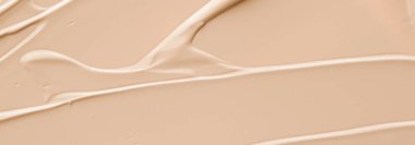 Bej kozmetik doku arka plan, makyaj ve cilt ürünleri, krem, ruj, temel makro, lüks güzellik markası, tatil yassı tasarımı