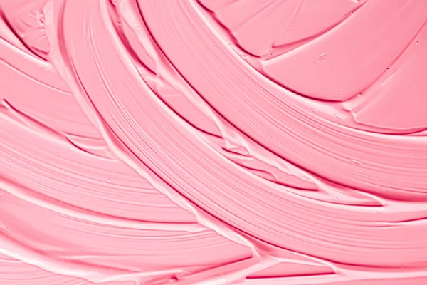 Pinkfarbener Lippenstift oder Lipgloss als kosmetischer Hintergrund, Make-up und Kosmetikprodukt für Luxusmarken, Urlaubsflachkulisse oder abstrakte Wandkunst und Farbstriche — Stockfoto