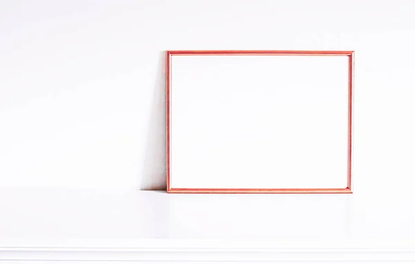 Rose guld ram på vita möbler, lyx inredning och design för mockup, affisch tryck och tryckbar konst, webbutik skyltfönster — Stockfoto