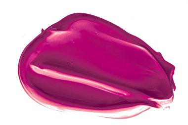 Mor güzellik kozmetik dokusu beyaz arka planda izole, lekeli makyaj emülsiyon kremi lekesi veya temel lekesi, kozmetik ürün ve boya vuruşları