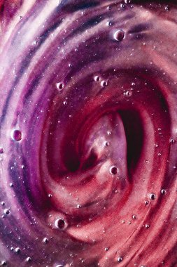 Soyut sıvı arkaplan, boya sıçraması, girdap deseni ve su damlaları, güzellik jeli ve kozmetik doku, modern sihir sanatı ve lüks düz dizayn olarak bilim