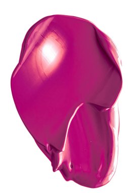 Mor güzellik kozmetik dokusu beyaz arka planda izole, lekeli makyaj emülsiyon kremi lekesi veya temel lekesi, kozmetik ürün ve boya vuruşları