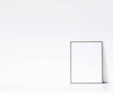 Beyaz mobilyalarda gümüş çerçeve, lüks ev dekorasyonu ve tasarım, poster baskısı ve basılabilir sanat, çevrimiçi dükkan vitrini