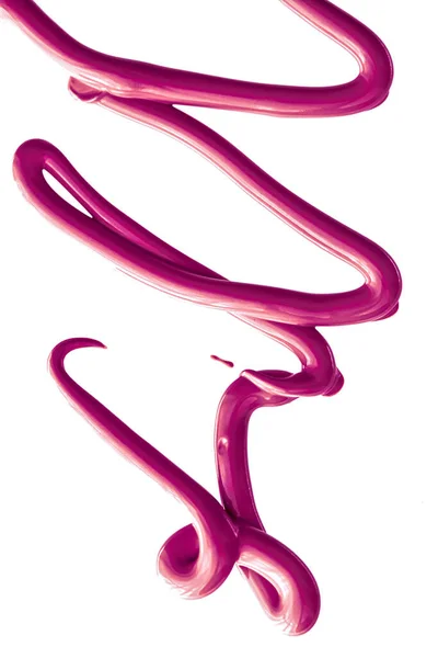 Textura cosmética de belleza púrpura aislada sobre fondo blanco, mancha de crema de emulsión de maquillaje manchado o mancha de fundación, productos cosméticos y pinceladas —  Fotos de Stock