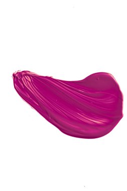 Mor güzellik kozmetik dokusu beyaz arka planda izole, lekeli makyaj emülsiyon kremi lekesi veya temel lekesi, kozmetik ürün ve boya vuruşları