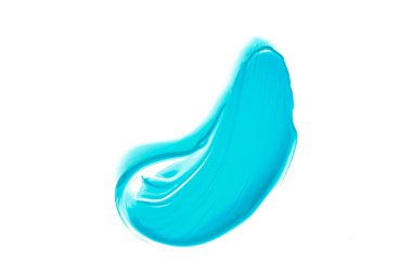 Nane mavisi kozmetik desen beyaz arka planda izole edilmiş makyaj lekesi veya kozmetik ürün lekesi, boya fırçası darbeleri