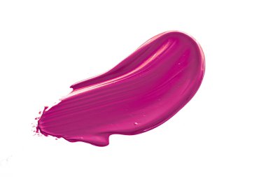 Mor güzellik kozmetik dokusu beyaz arka planda izole, lekeli makyaj emülsiyon kremi lekesi veya temel lekesi, kozmetik ürün ve boya vuruşları