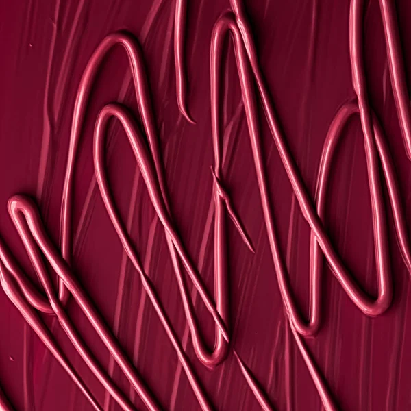 Lápiz labial rojo o textura de brillo de labios como fondo cosmético, maquillaje y cosméticos de belleza producto para la marca de lujo, fondo plano de vacaciones o arte abstracto de la pared y pinceladas —  Fotos de Stock