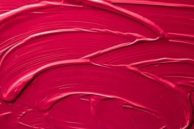 Lüks marka, tatil arkaplanı veya soyut duvar sanatı ve boya vuruşları için makyaj malzemesi olarak kırmızı ruj veya dudak parlatıcısı dokusu, makyaj ve güzellik ürünleri