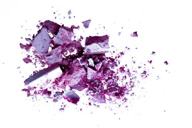 Toz kozmetik ürünleri, mineral organik göz farı, kızartıcı ya da ezilmiş kozmetik ürünler beyaz arka plan, makyaj ve güzellik afişi, düz tabela tasarımı