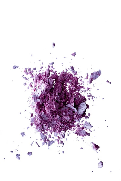 Toz kozmetik ürünleri, mineral organik göz farı, kızartıcı ya da ezilmiş kozmetik ürünler beyaz arka plan, makyaj ve güzellik afişi, düz tabela tasarımı