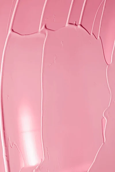 Rouge à lèvres rose ou texture brillante à lèvres comme fond cosmétique, produit cosmétique de maquillage et de beauté pour la marque de luxe, toile de fond de flatlay vacances ou art mural abstrait et traits de peinture — Photo
