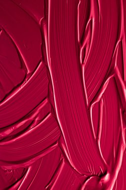 Lüks marka, tatil arkaplanı veya soyut duvar sanatı ve boya vuruşları için makyaj malzemesi olarak kırmızı ruj veya dudak parlatıcısı dokusu, makyaj ve güzellik ürünleri