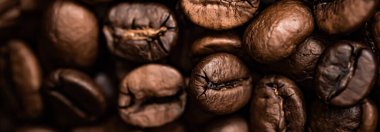 Kahve çekirdekleri arka plan, zengin aromalı kızarmış fasulye, en iyi sabah içkisi ve lüks karışım.